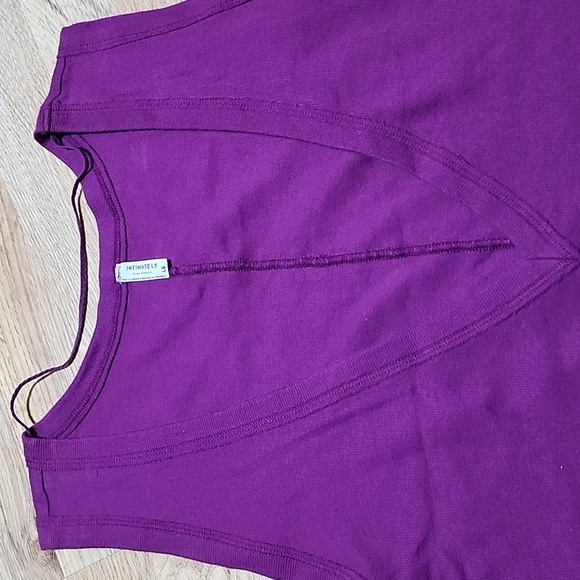 Free People Intimately baring it purple cropped flowy tank top size Large - Picture 3 of 8